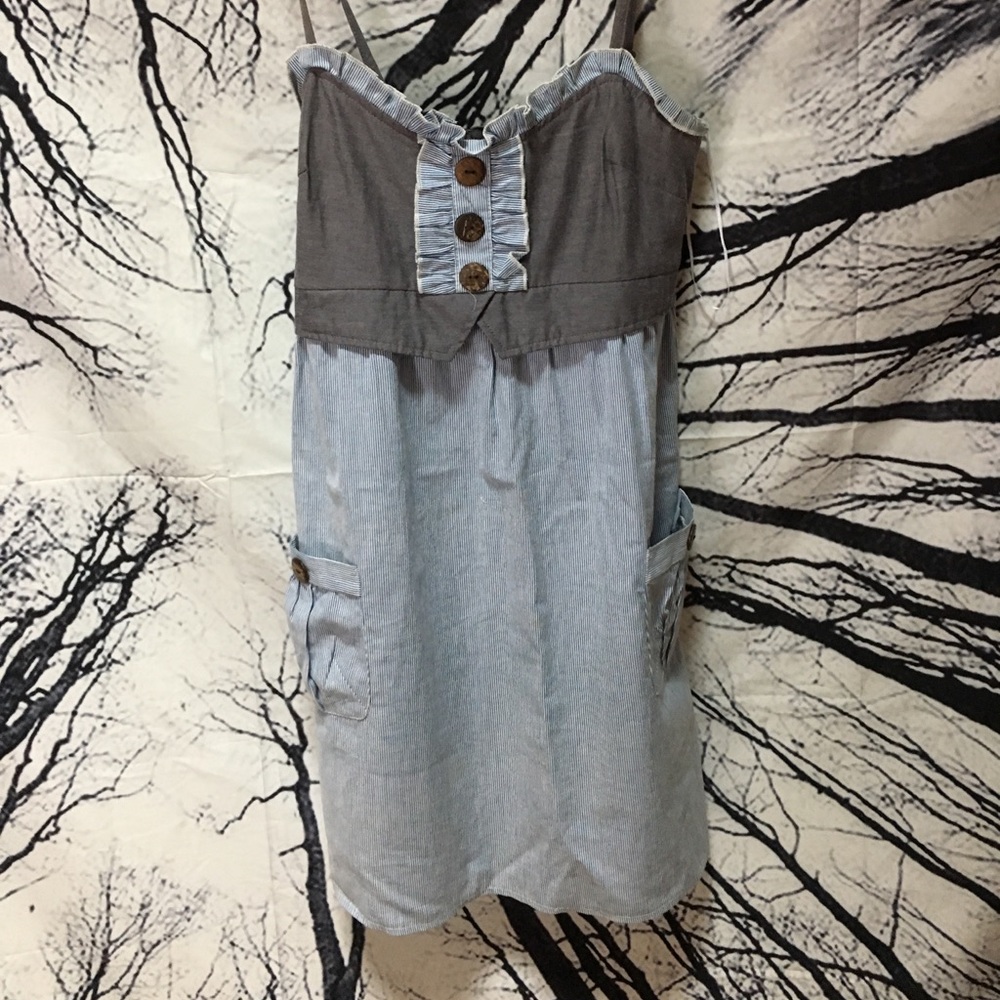 Juniors dress size 14, women's 2 blue sailor style